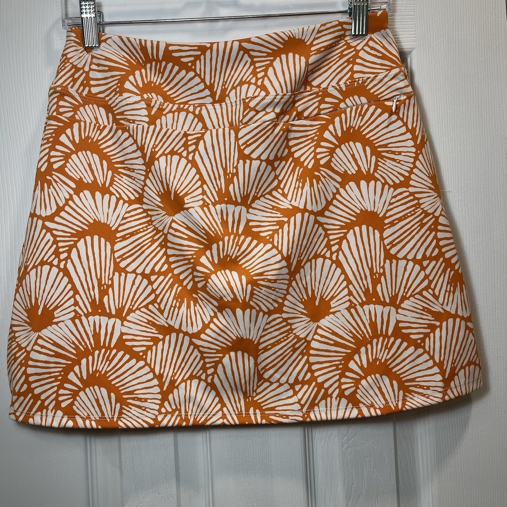 Tommy Bahama Golf Skort Women's Size Small Orange Tropical Pockets - Picture 4 of 7